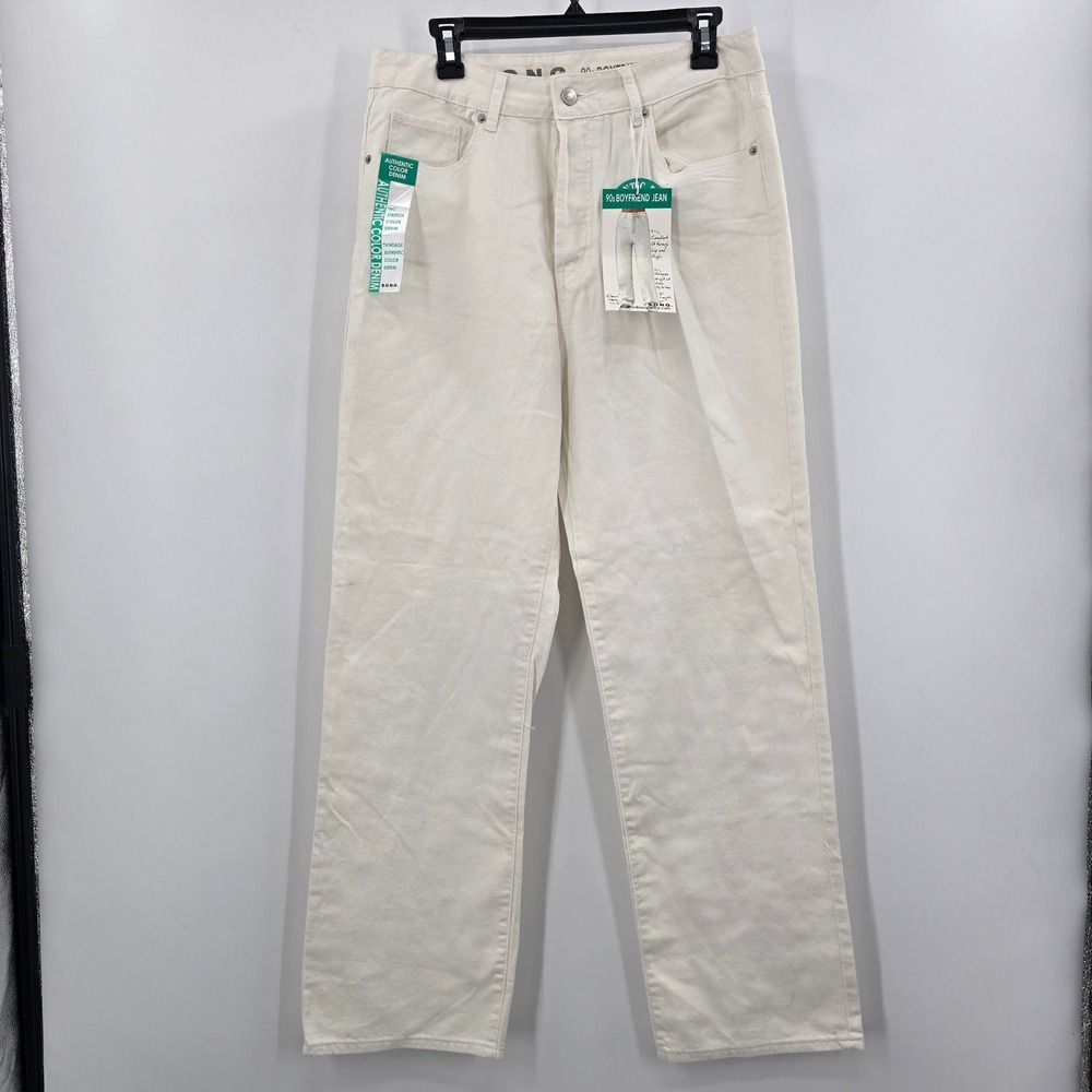 New‎ S.O.N.G. 90s Boyfriend Jean Off White Straight Leg Button Fly Size 5/27
